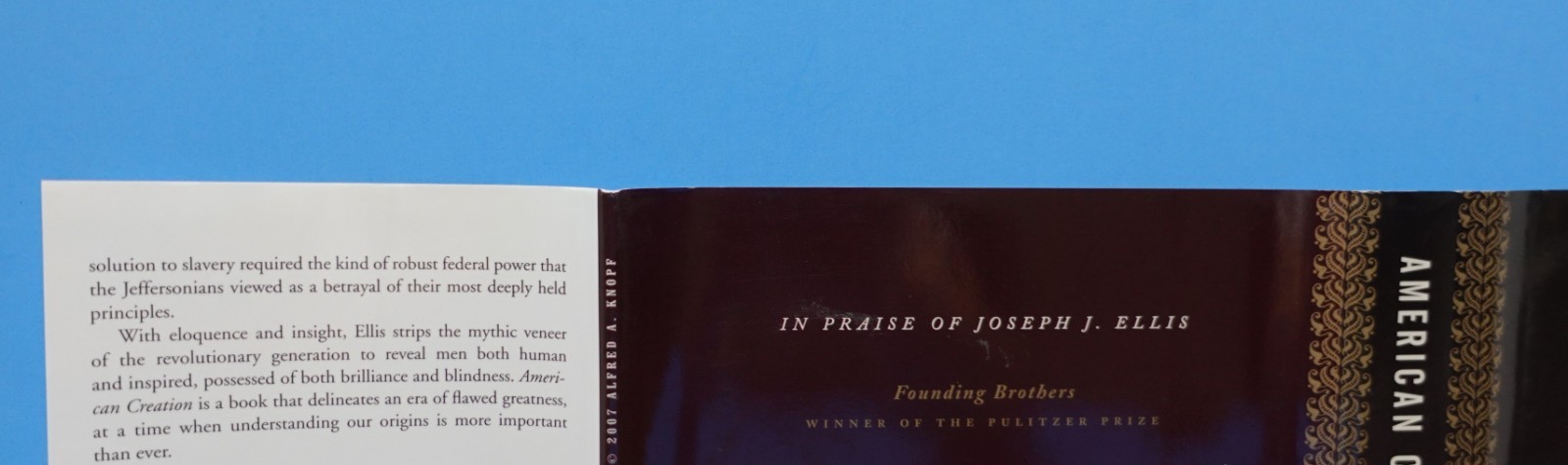 AMERICAN CREATION BY JOSEPH J. ELLIS, SIGNED
