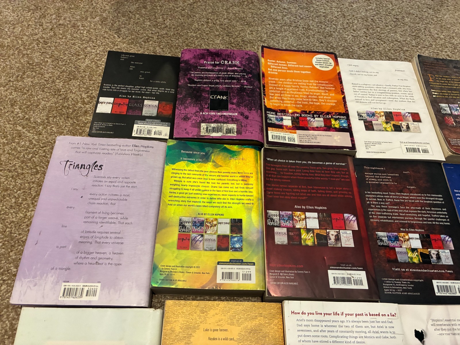 Ellen Hopkins – Complete 21 Novel Collection – All Published Books – RARE!