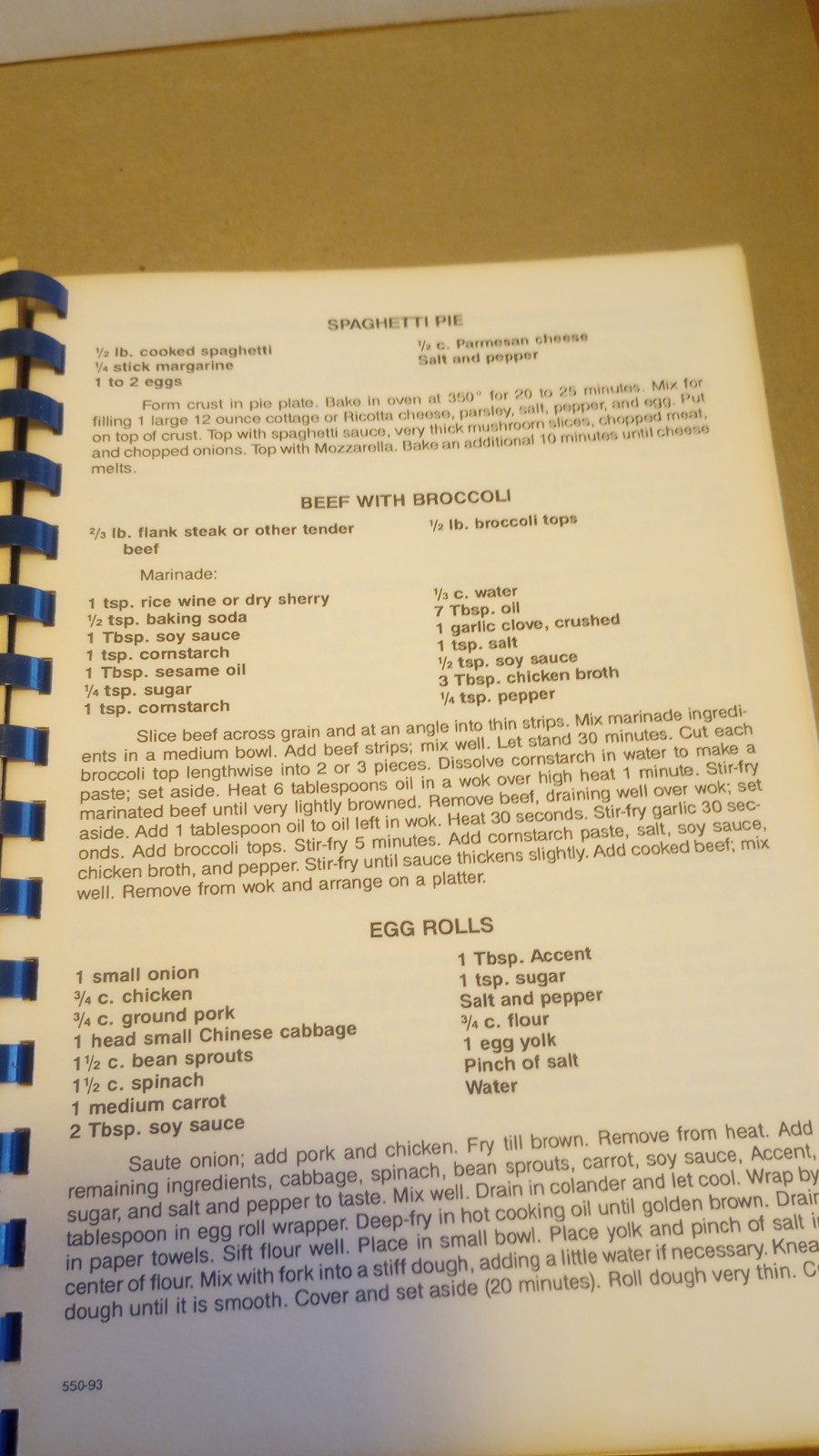 1993 “Sunday Dinner at Grandmom’s” Cookbook by Christel Ellis – 112+ Pages