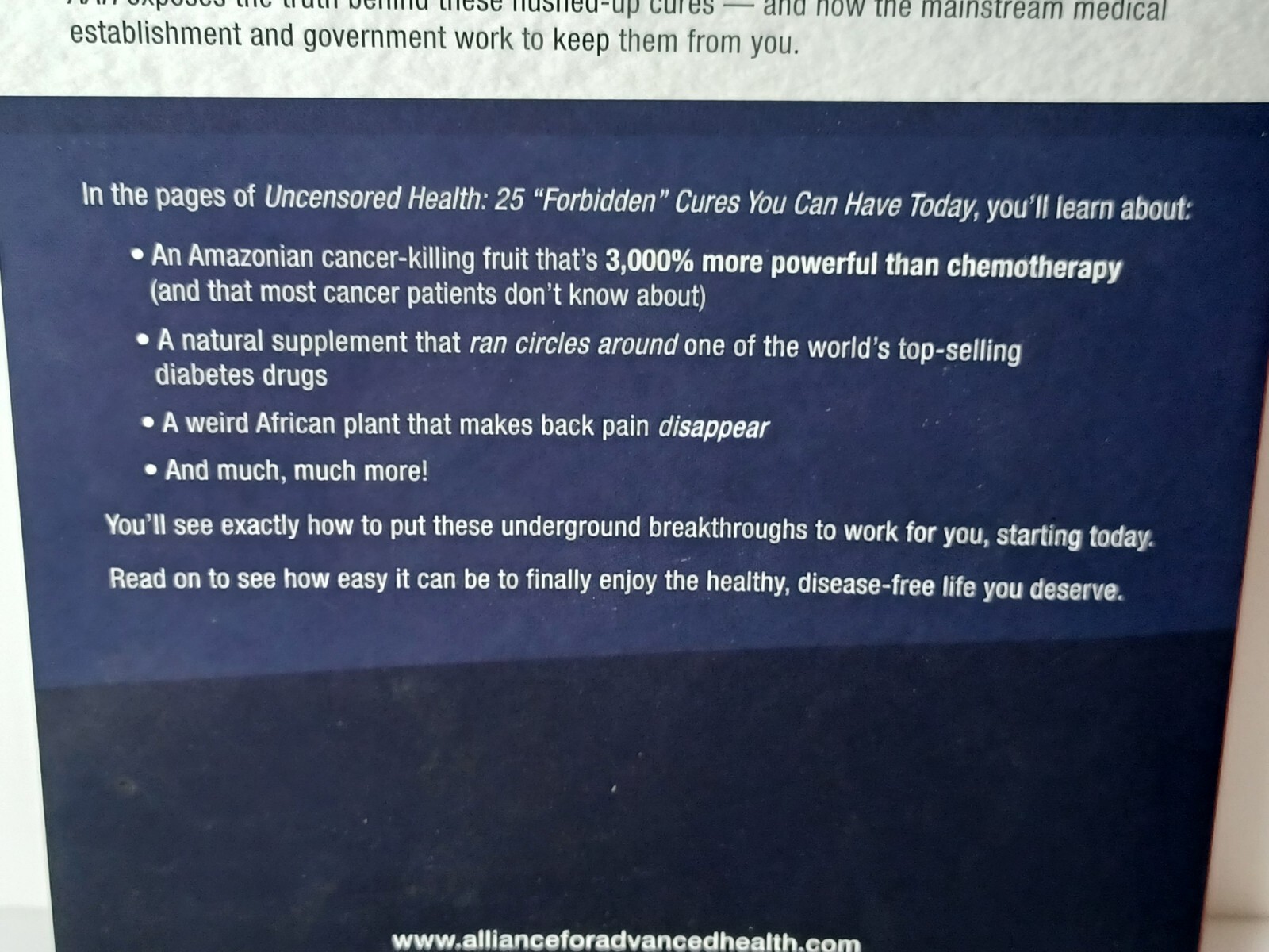 Uncensored Health 25 Forbidden Cures You Can Have Today Paperback homeopathy