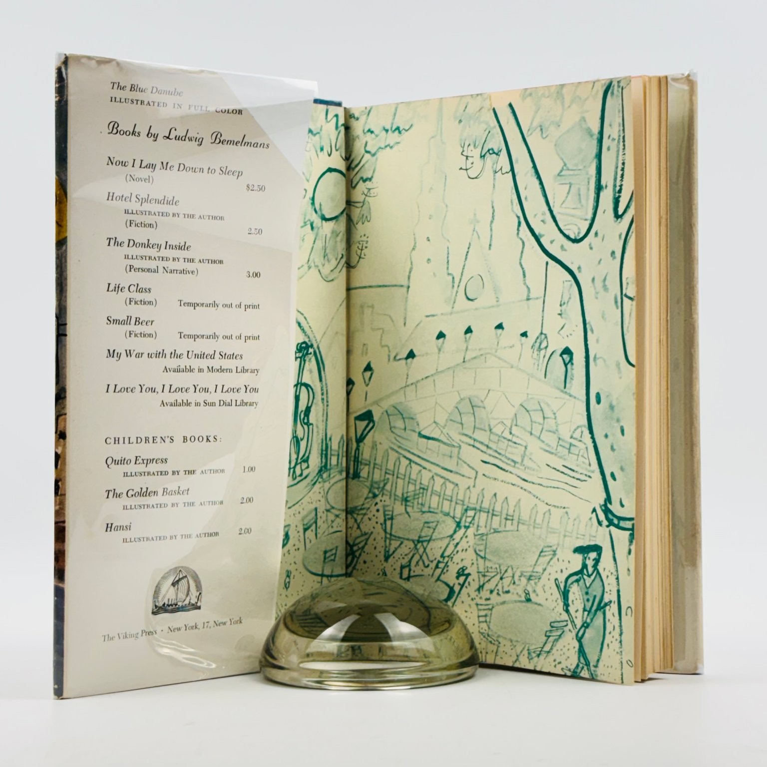 The Blue Danube Ludwig Bemelmans 1945 Second Printing Illustrated Viking Press