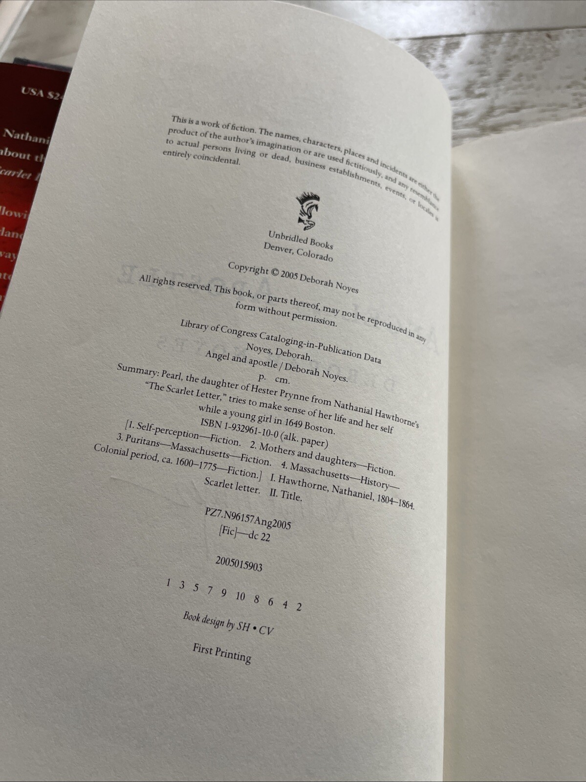 Angel and Apostle – Hardcover By Noyes, Deborah SIGNED COPY 1st Edition Printing