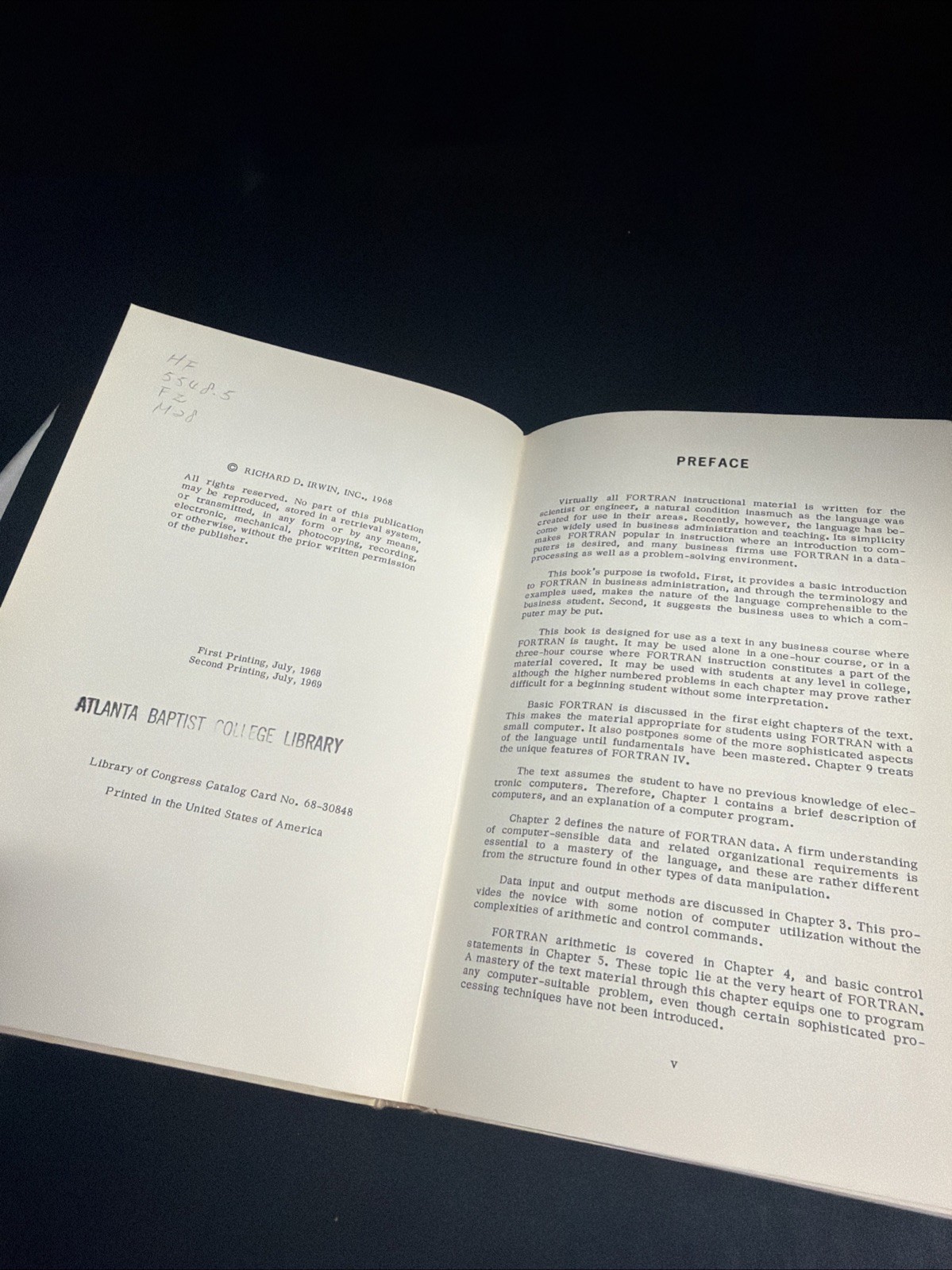 Fortran Logic And Program Fritz A. McCameron Vintage Programming