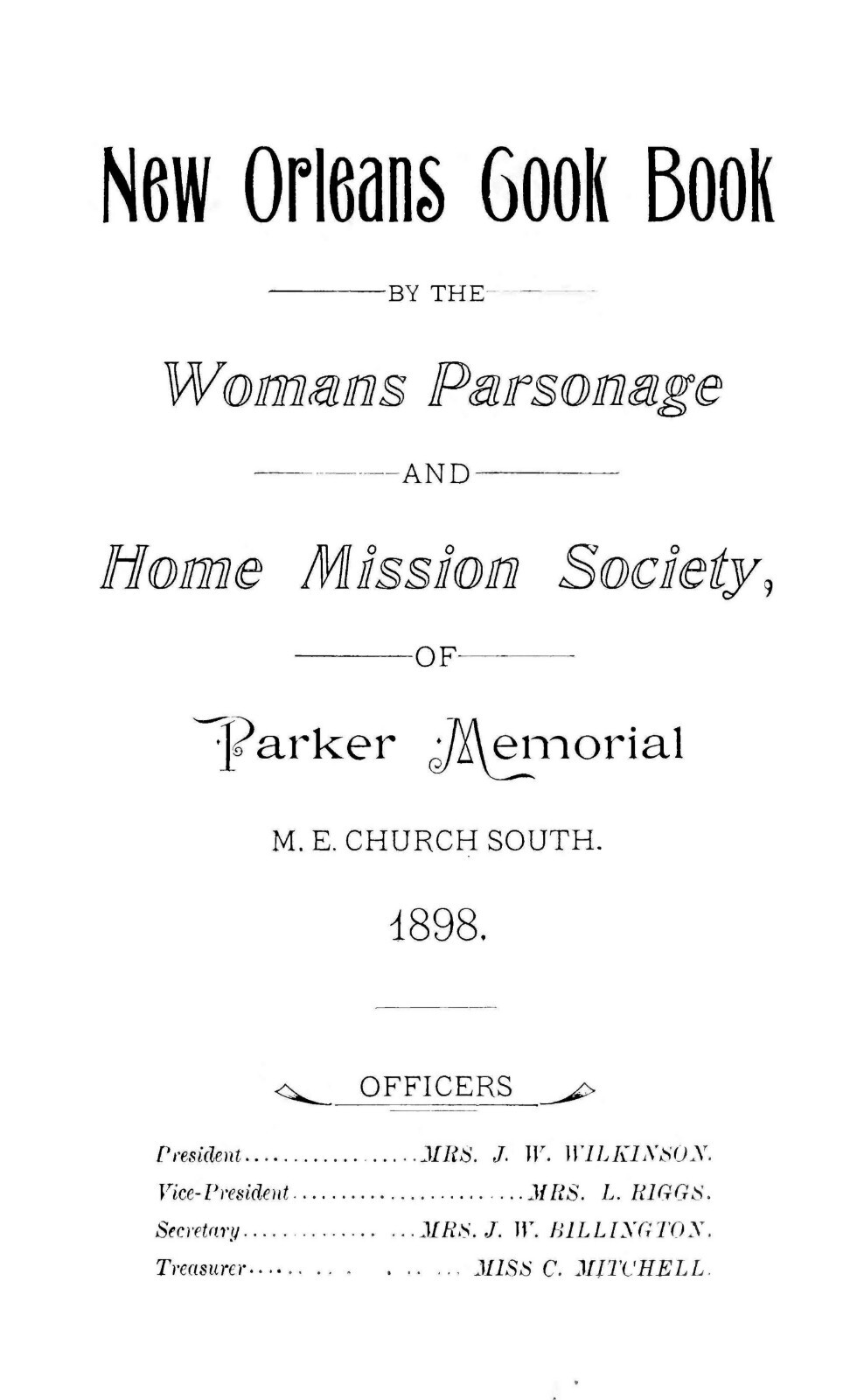 New Orleans Cook Book 1898 (96 page)