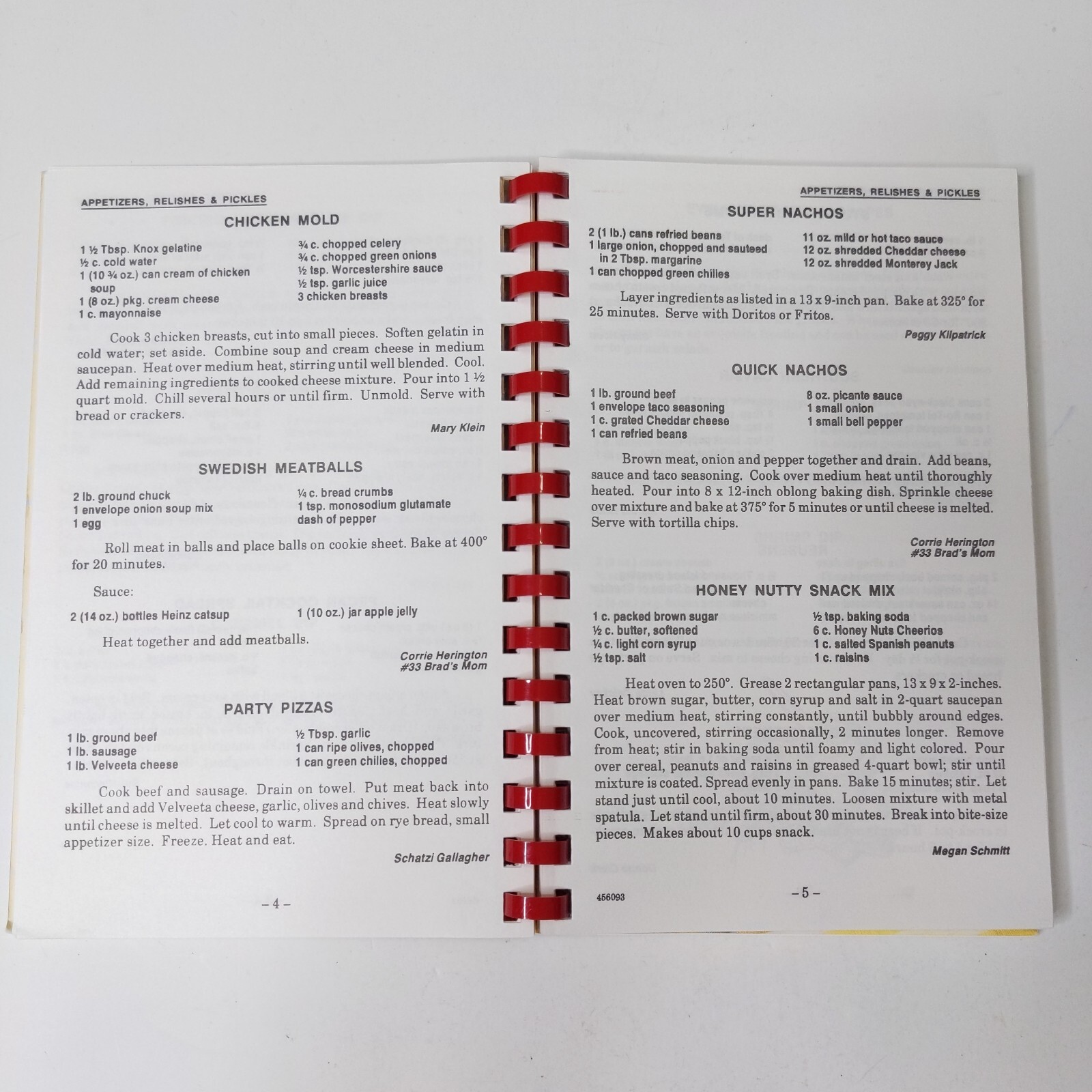 Regional Cookbook Germantown High School GHS Baseball Club Home Plate Spiral