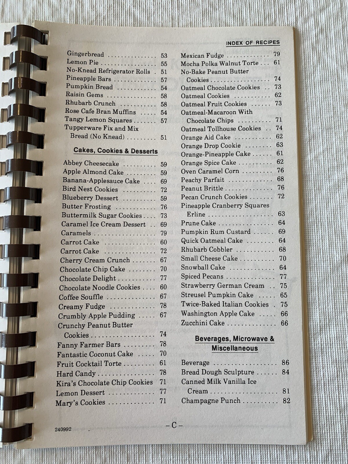 Cherished recipes Cook Book by the Mission-Aires San Diego CA. 1991?