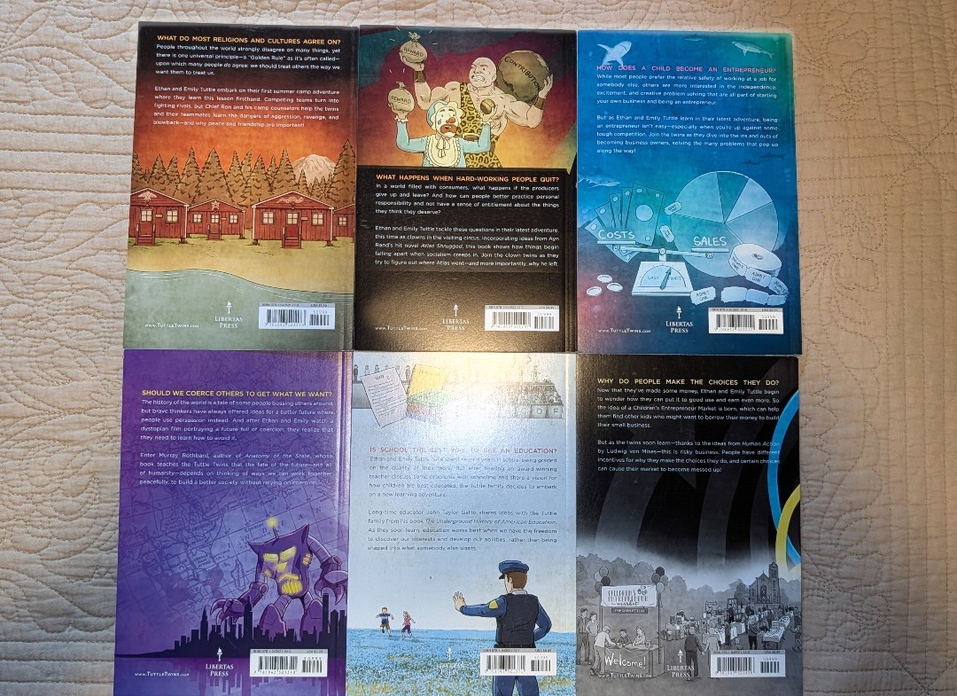 The Tuttle Twins Books Connor Boyack Paperback Bundle Lot 6-11 Homeschool
