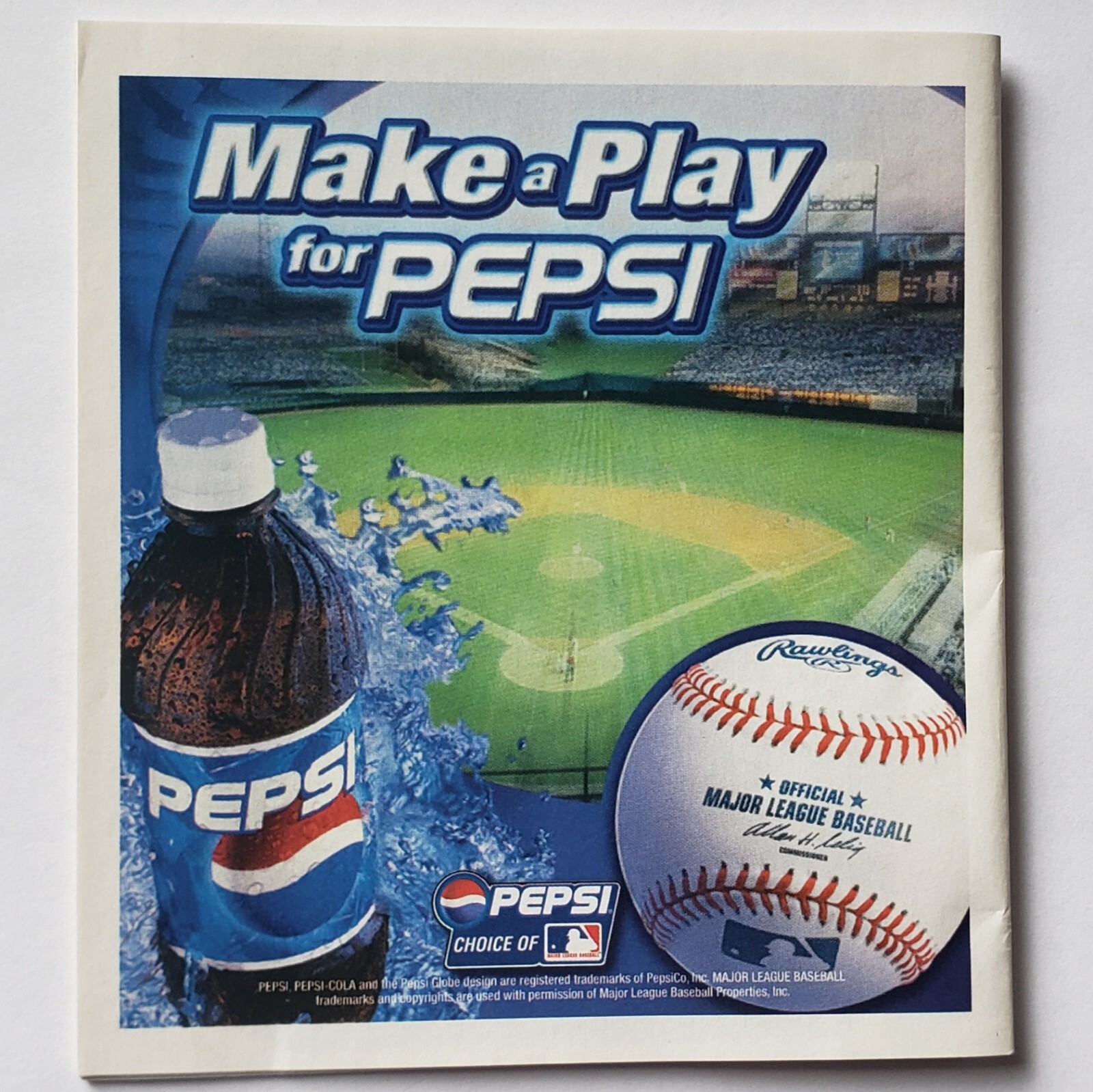 Vintage 2001 Pepsi Collecting Baseball Cards Booklet Magazine Comic MLB Mint