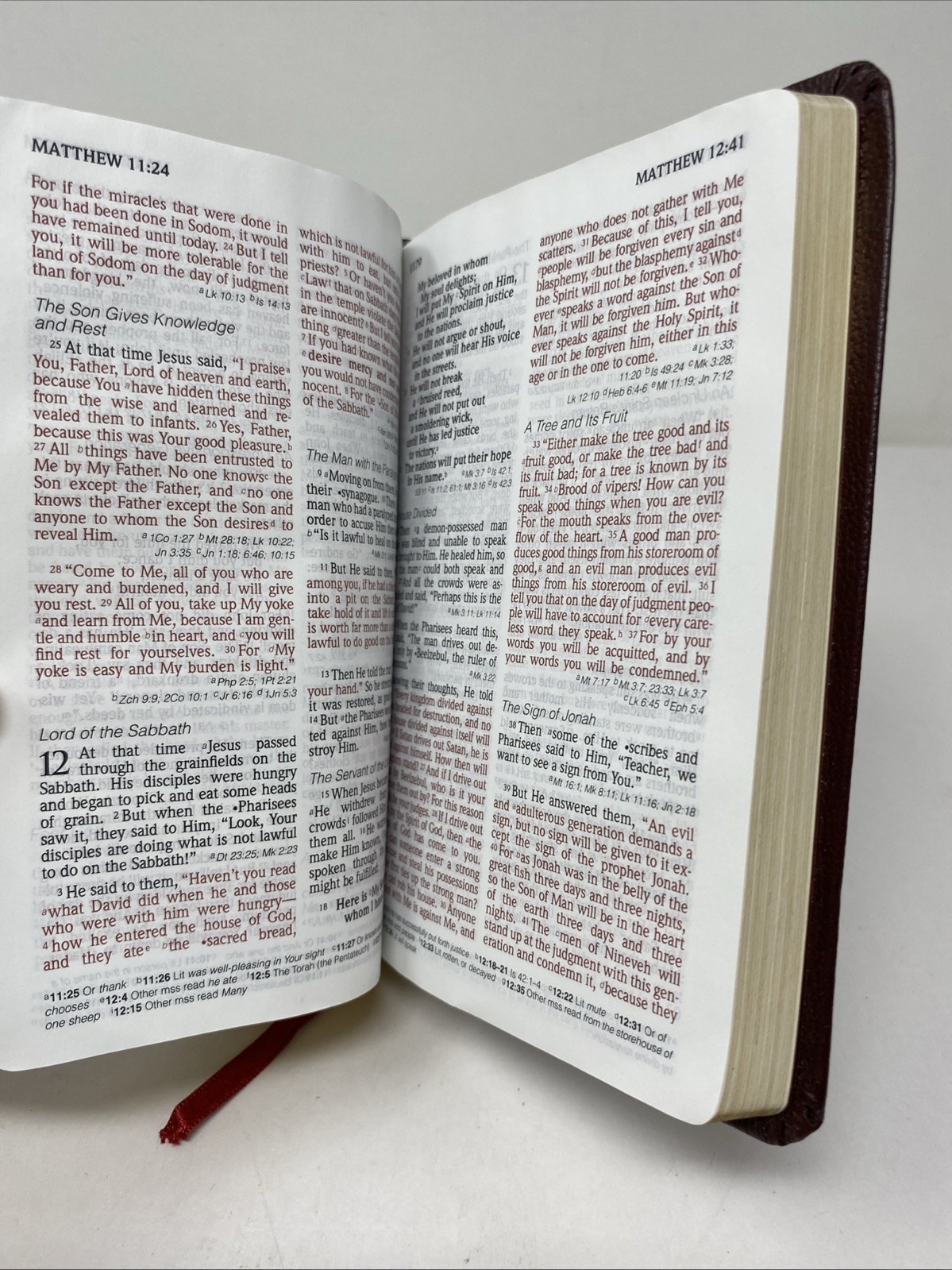 HCSB Large Print Compact Bible • Burgundy Bonded Leather (2005, Holman)