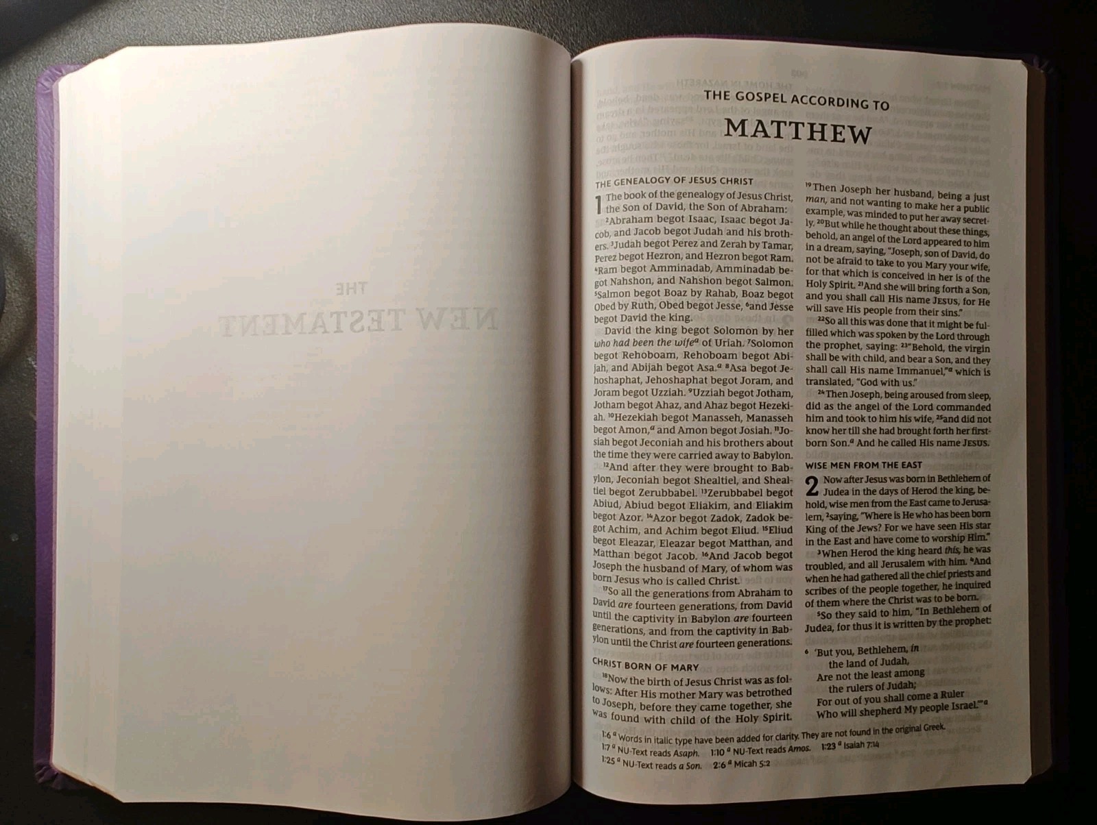 NKJV Value Thinline Bible Red Letter Edition, Large Print, Purple, Thomas Nelson