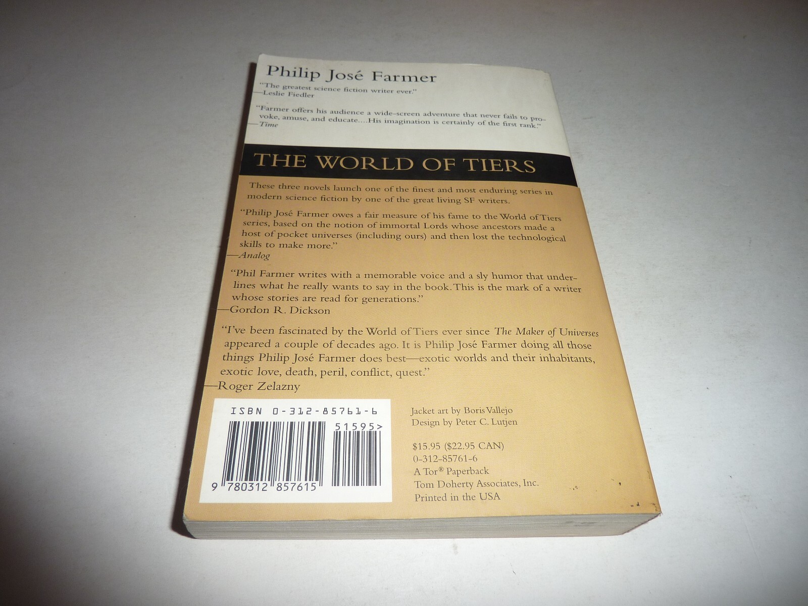 The World of Tiers by Philip Jose Farmer TOR TPB 1996 1st Edition Science Fict