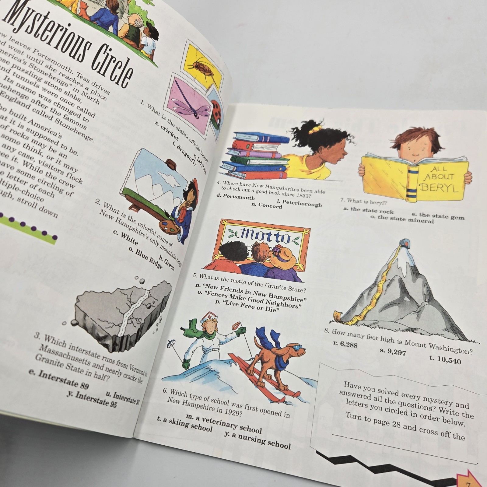 NEW Highlights Which Way USA? State New Hampshire includes Map Homeschool