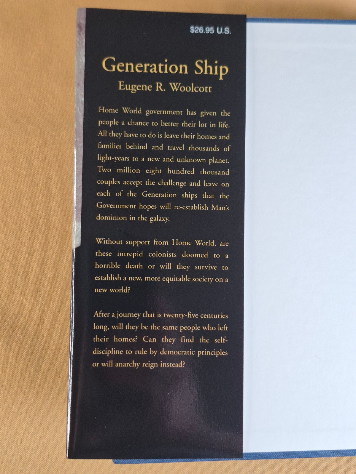 Generation Ship by Eugene R. Woolcott – iUniverse – Hardcover, Dust Jacket