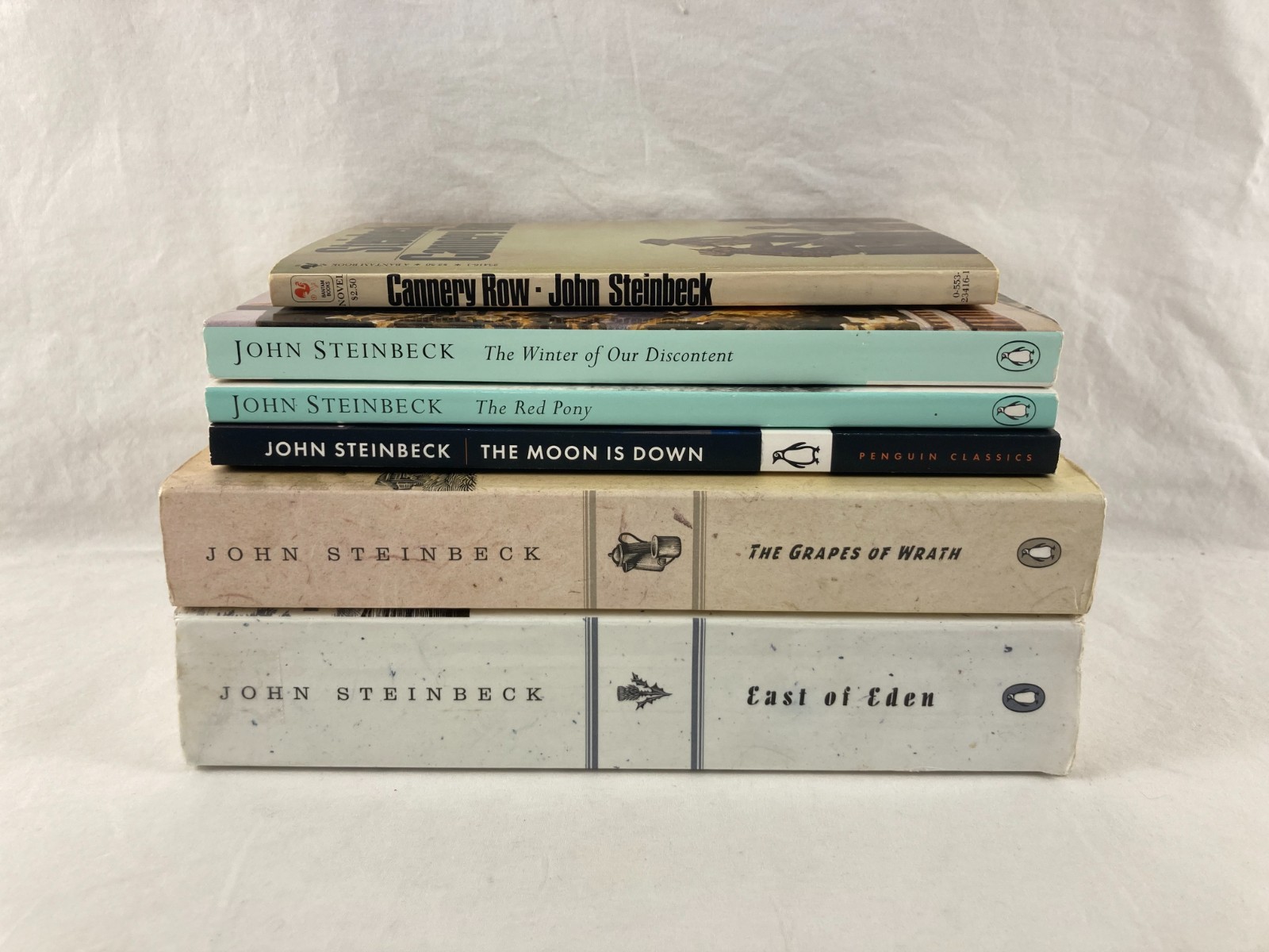 6 John Steinbeck East of Eden Grapes of Wrath Cannery Row (Ephemera) +3 More PBs
