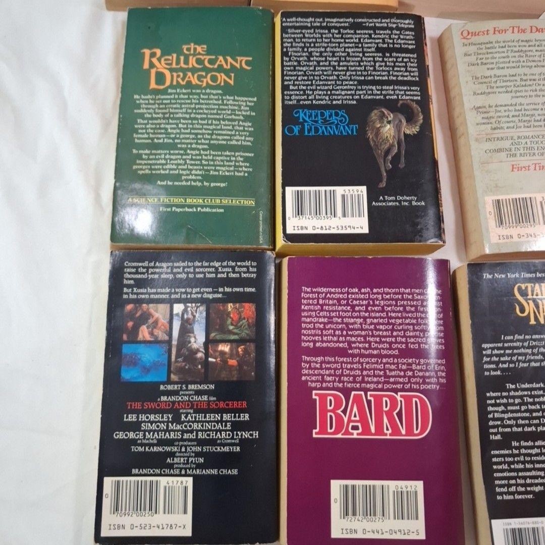 Starless Night / Bard / Blue Adept, Fantasy PB Lot Of 9 Novels Sword & Sorcery