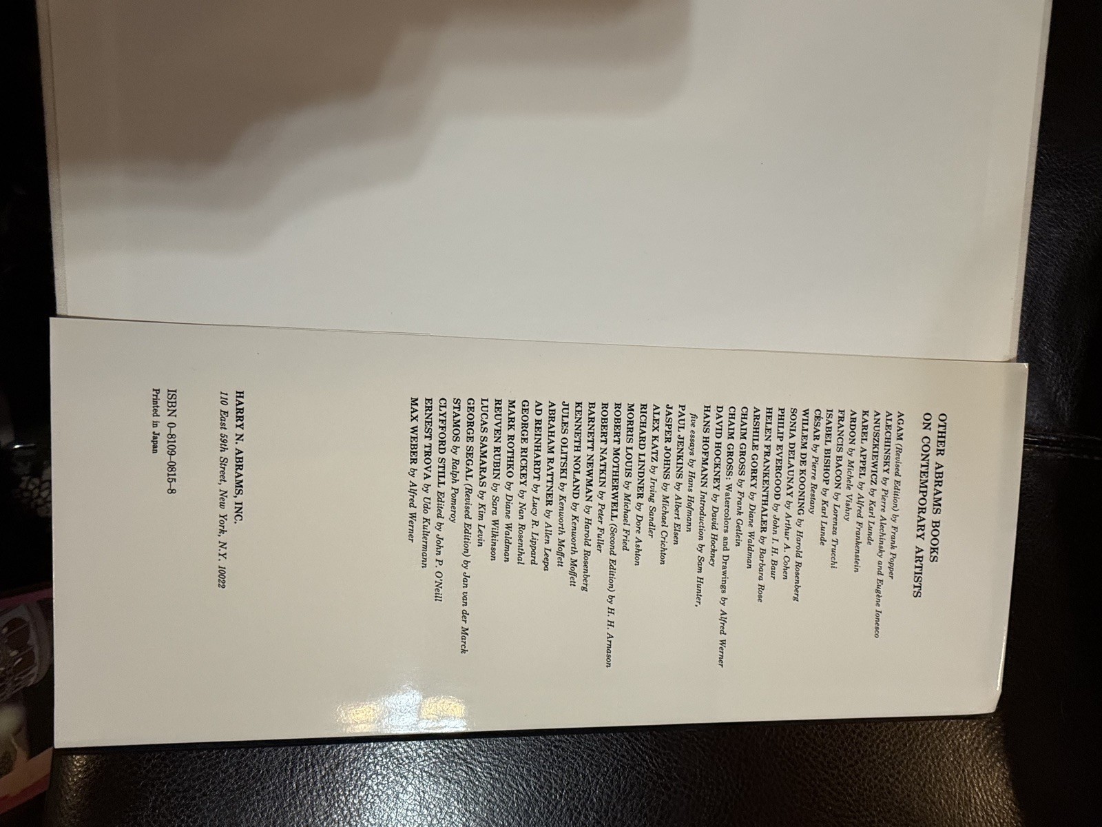 1981 Dubuffet Book by Andreas Franzke, Harry N Abrams