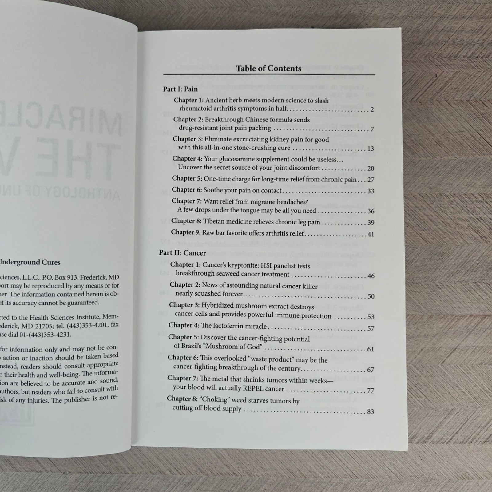 Miracles From The Vault: Anthology Of Underground Cures Paperback 2017 Health