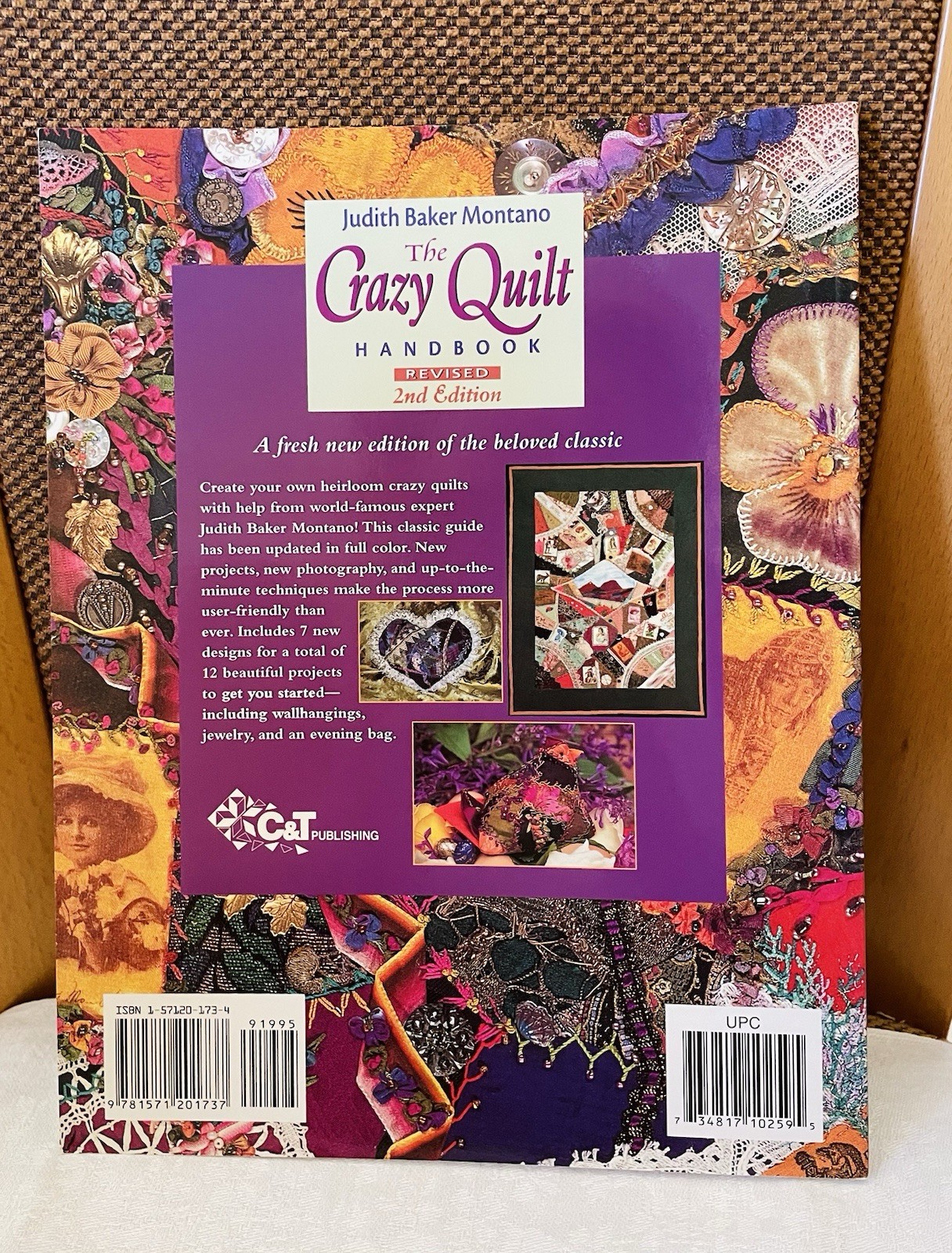 The Crazy Quilt Handbook Judith Baker Montano 12 Projects 2001 2nd Edition VGUC