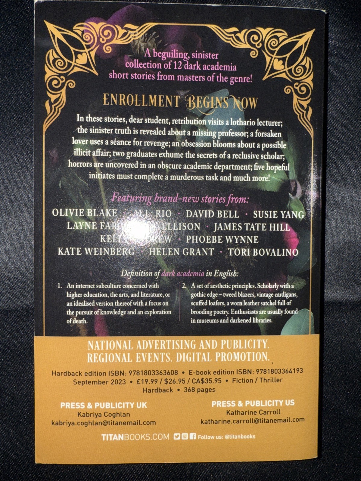 In These Hallowed Halls: A Dark Academia Anthology by M. L. Rio