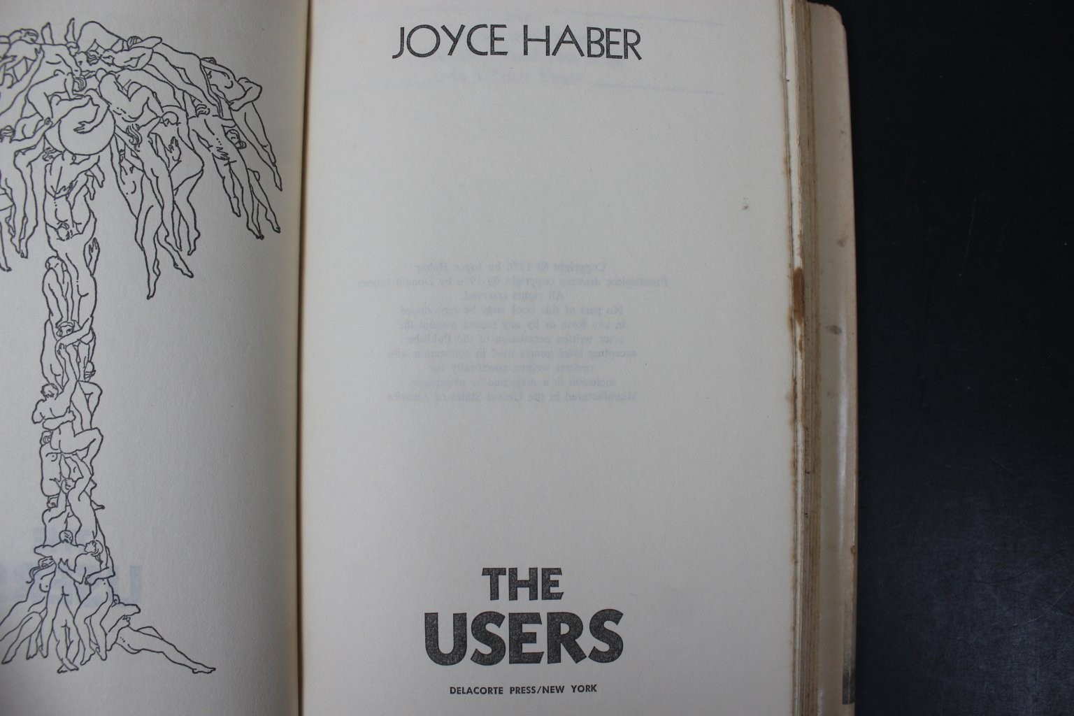 The Users Joyce Haber 1976 Book Club Edition Hollywood Fiction Delacorte Press