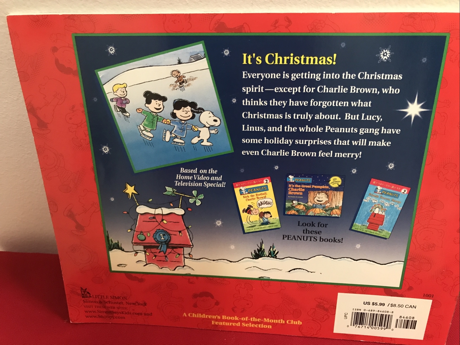 A Charlie Brown Christmas Peanuts from Little Simon 2001 1st Ed plus RP kids