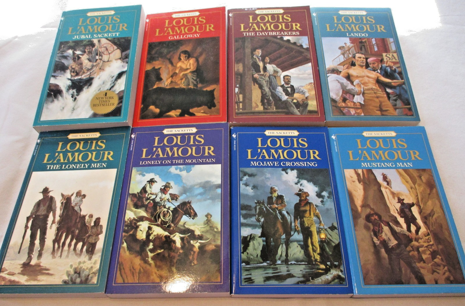 LOUIS L’AMOUR 17 Book Set SACKETTS Series Vintage WESTERN Fiction BRAND LAND +