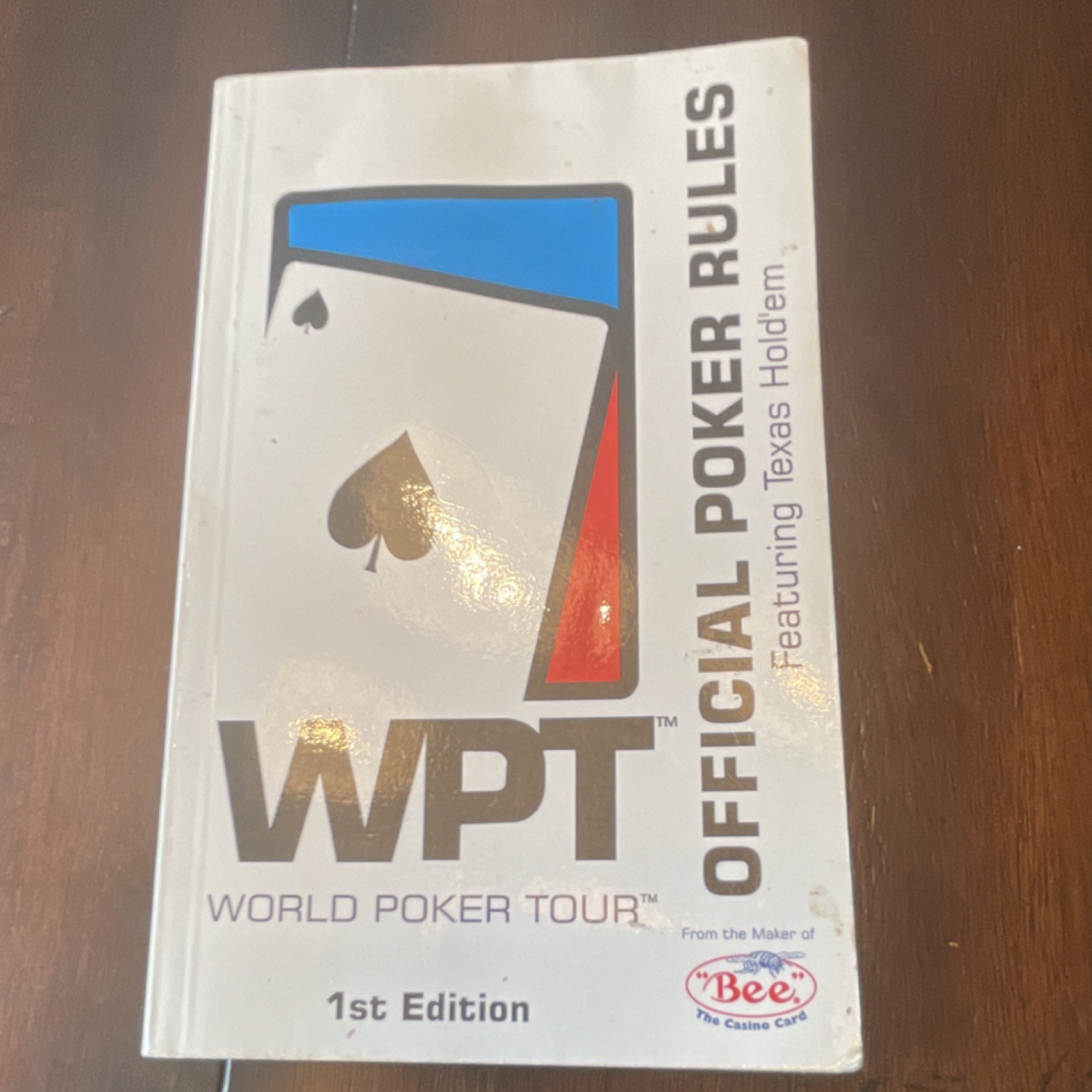 World Poker Tour Official Poker Rules Texas Hold’em 1st Ed Playing Card Co.