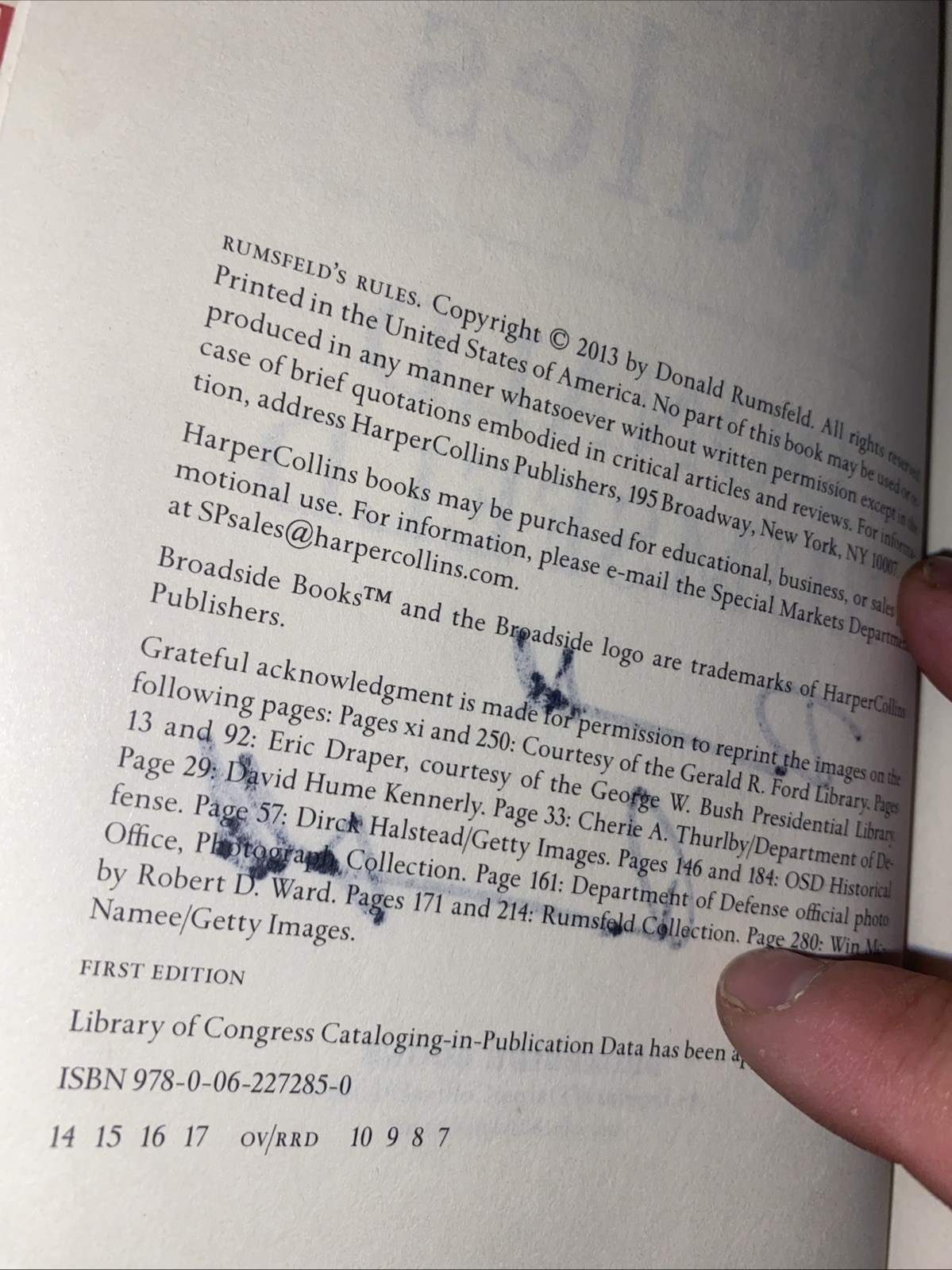 RUMSFELD’S RULES (2013) Donald Rumsfeld SIGNED HC 1st Ed. – Leadership Lessons