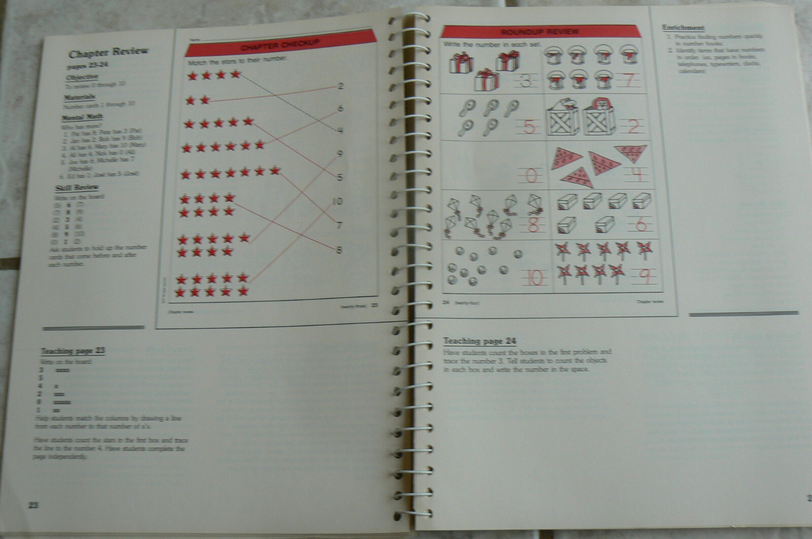 Modern Curriculum Press MCP MATH A, gr. 1 Teacher’s Edition TE, 1994 LN Spiral