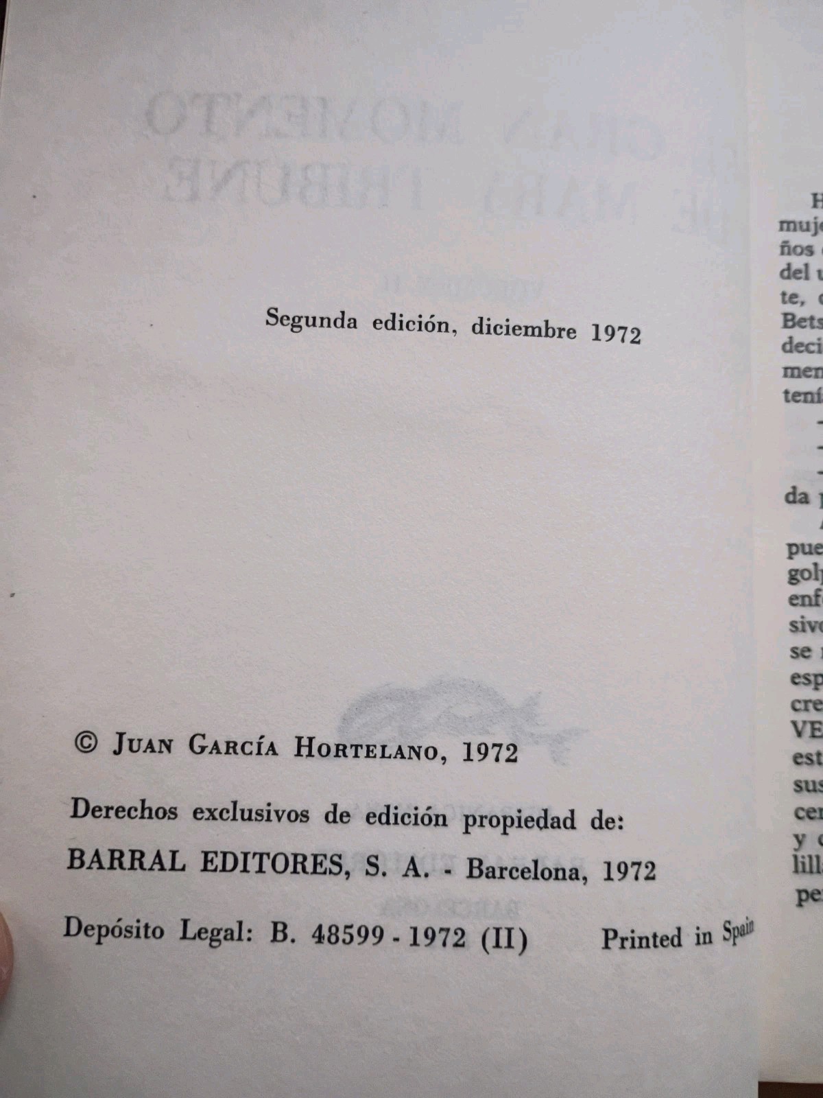 El gran momento de Mary Tribune (Spanish) Juan García Hortelano 1972 2nd Print