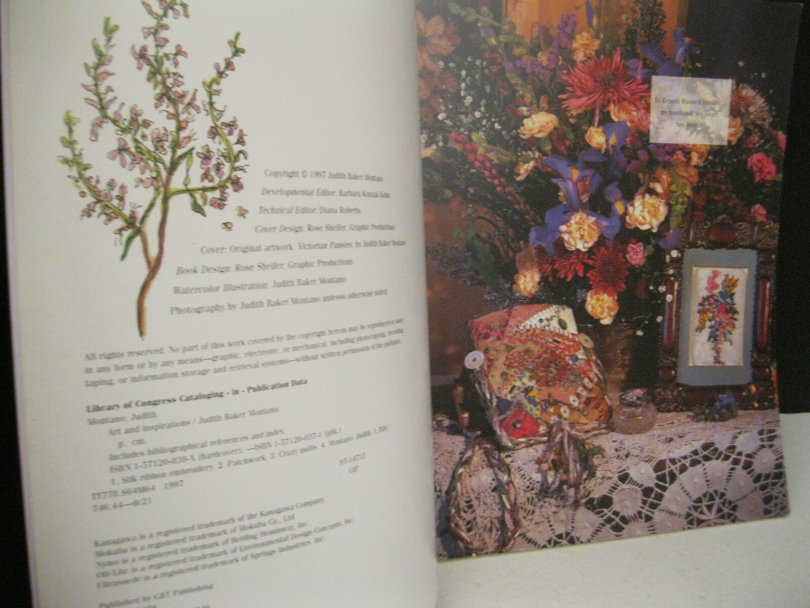 ART & INSPIRATIONS SOFTCOVER BOOK BY JUDITH BAKER MONTANO COPYRIGHT 1997