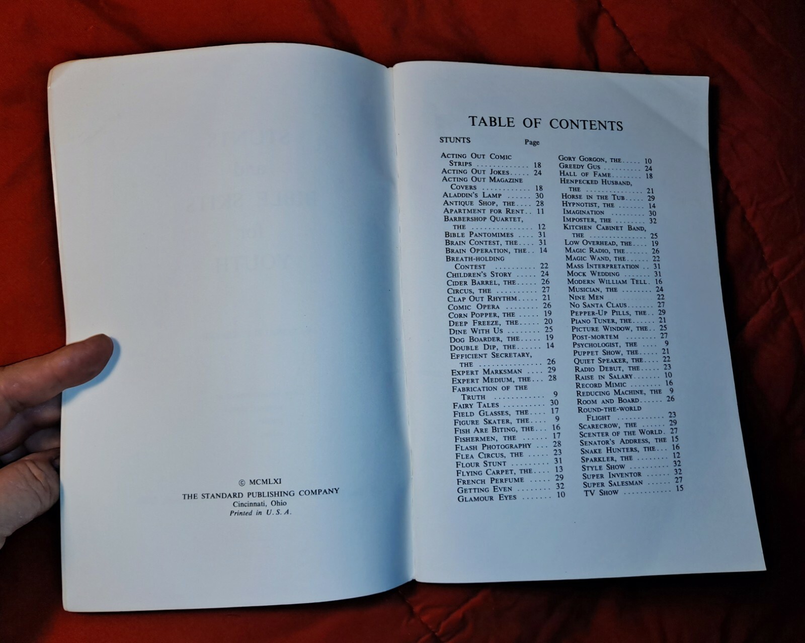 Stunts & Bible Skits by Ronald Keeler, 1961 (4th Printing), original $1.25 price
