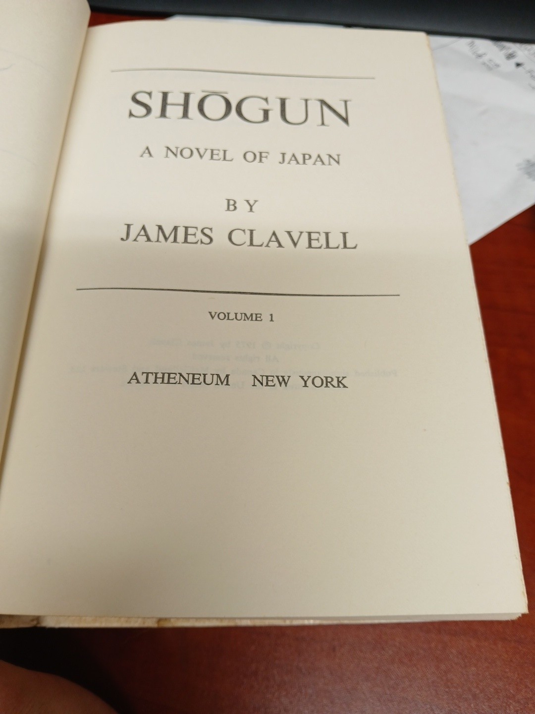 Shogun Volume 1 and 2 by James Clavell 1975 BCE HC Plus Vol 1 Noble House