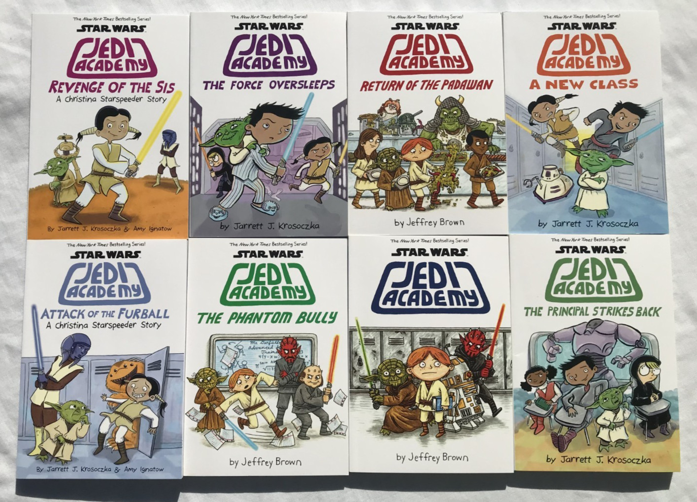 Star Wars Jedi Academy Hyperspace 8 Paperback Book Set (box torn, books ok)