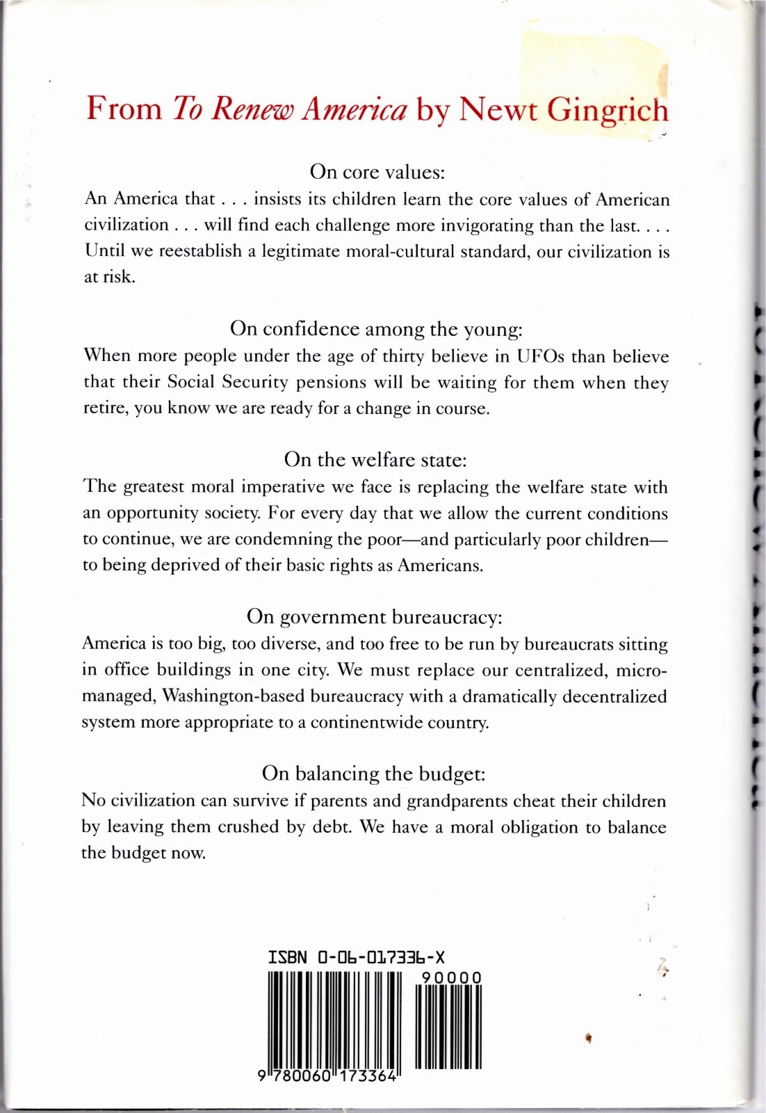 Lot of 3 NEWT GINGRICH Books: Amer.Greatest Challenge/To Renew Amer./Shakedown