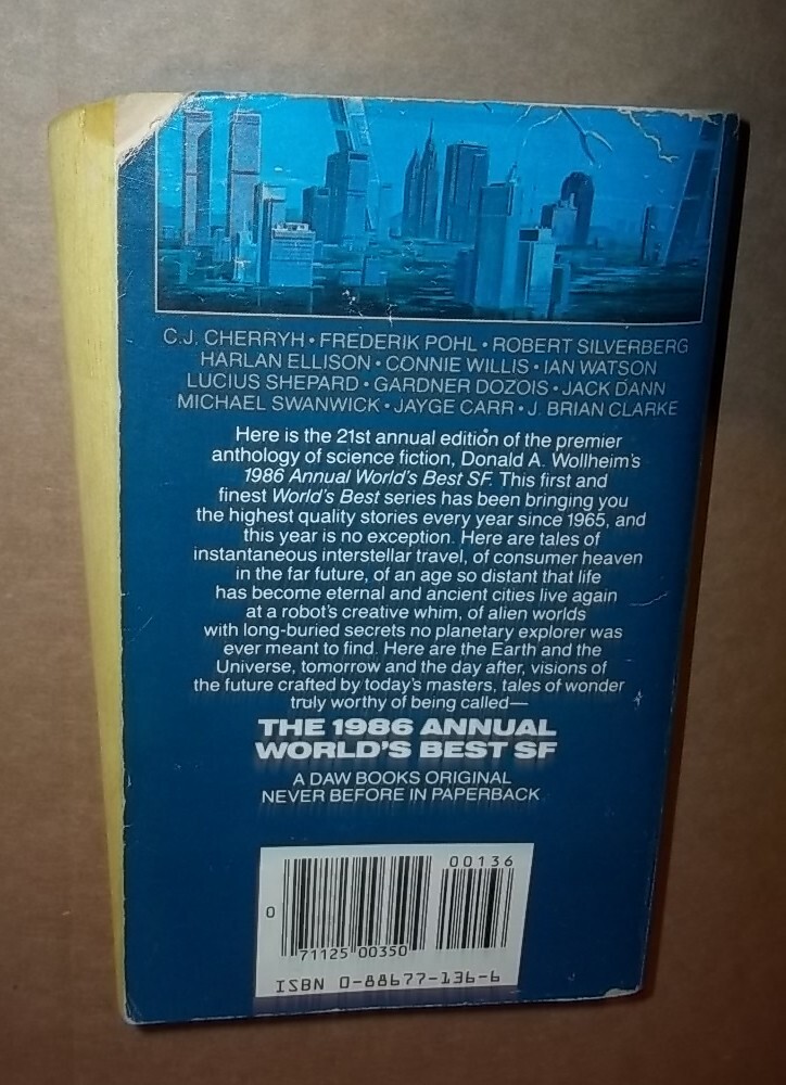 The 1986 Annual World’s Best Science Fiction DAW 1986 harlan ellison