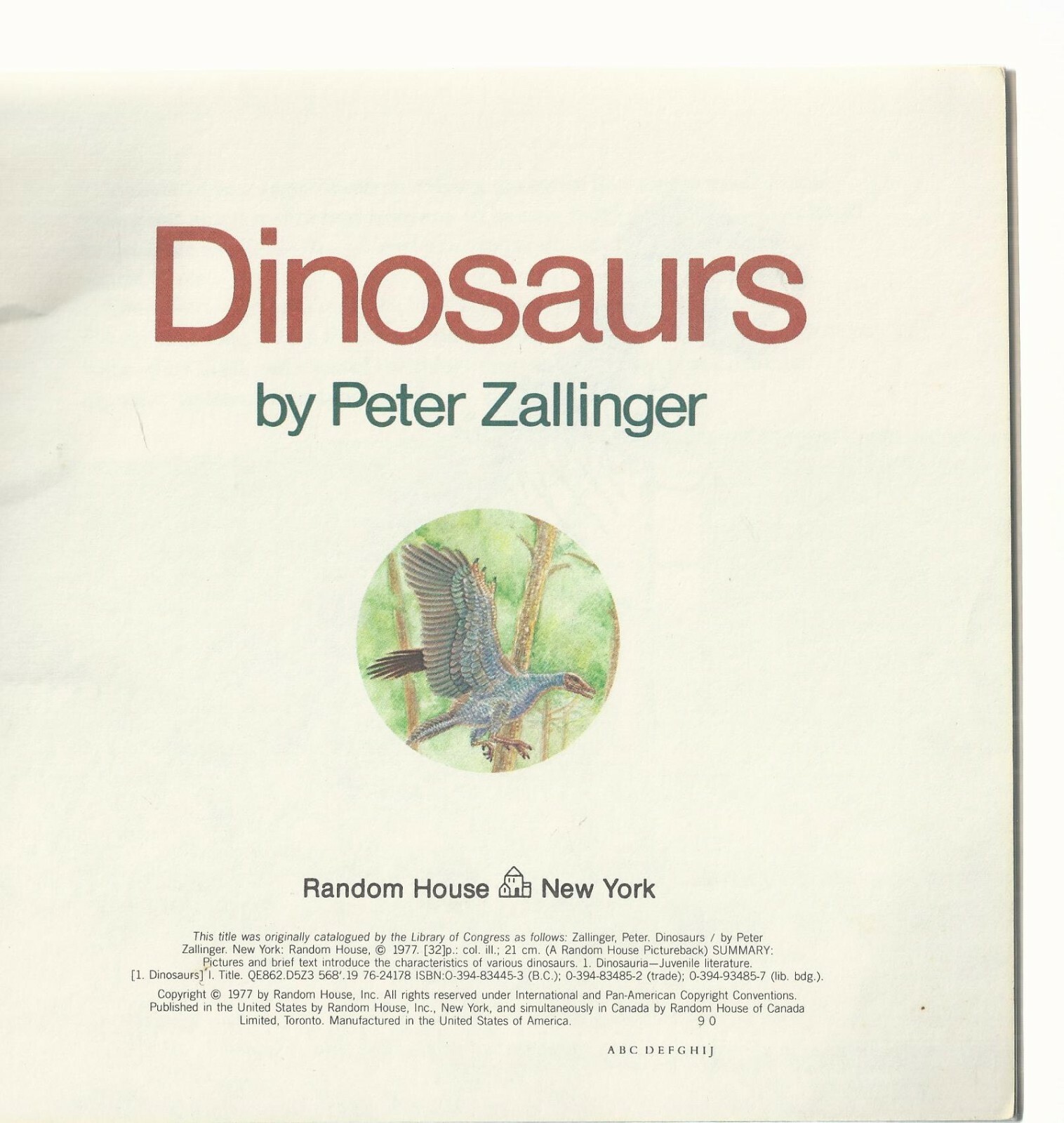 DINOSAURS PB EX+ 1ST PRINTING 1977 Please Read me Random House