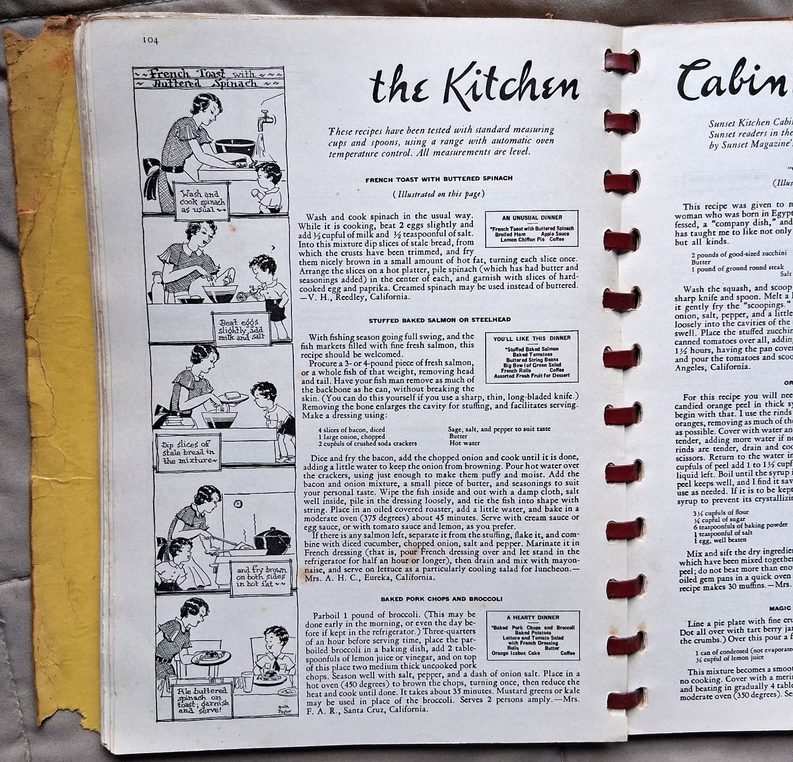 Sunset’s New Kitchen Cabinet Cook Book 1938 Sunset Magazine First Printing