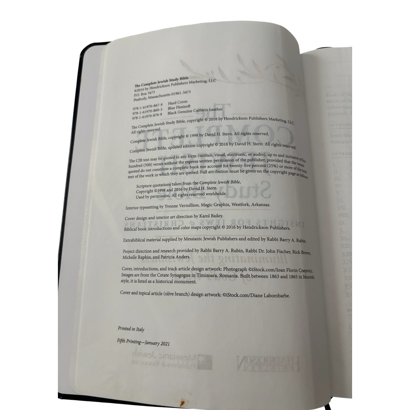 The Complete Jewish Study Bible Blue Flexisoft 2021 Hendrickson