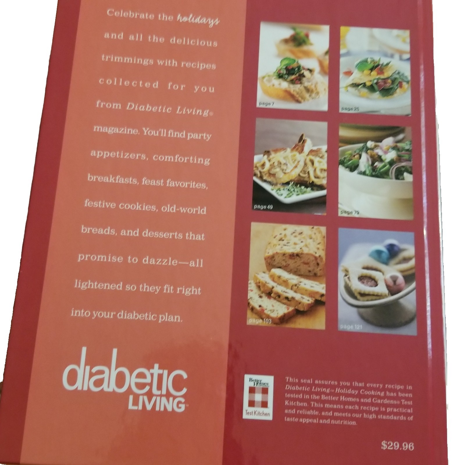 Diabetic Living Holiday Cooking By Editors Meredith Corp. Recipes, Cookbook.