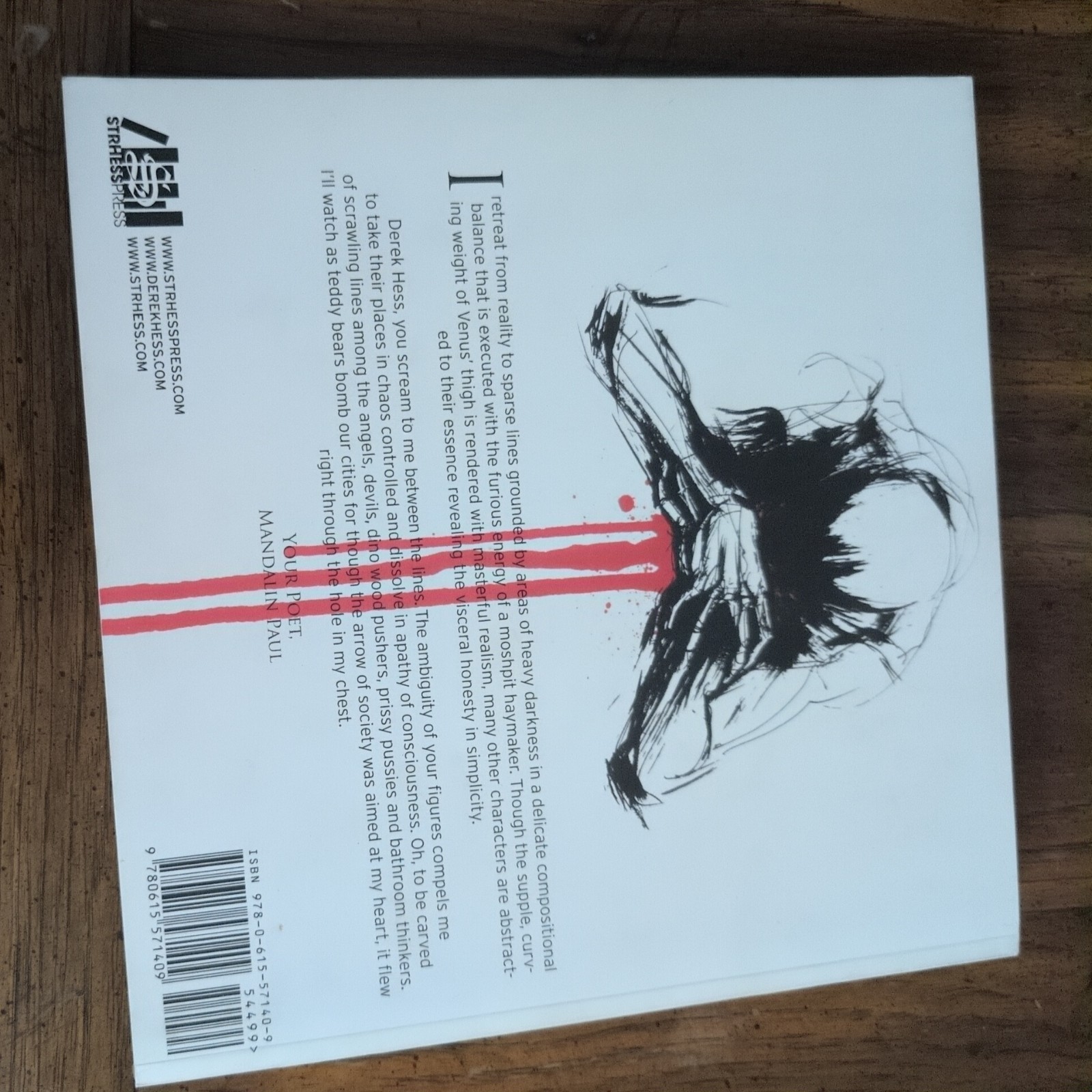 Black Line White Lie Derek Hess Art Book Hardcover *signed by Hess* Like New