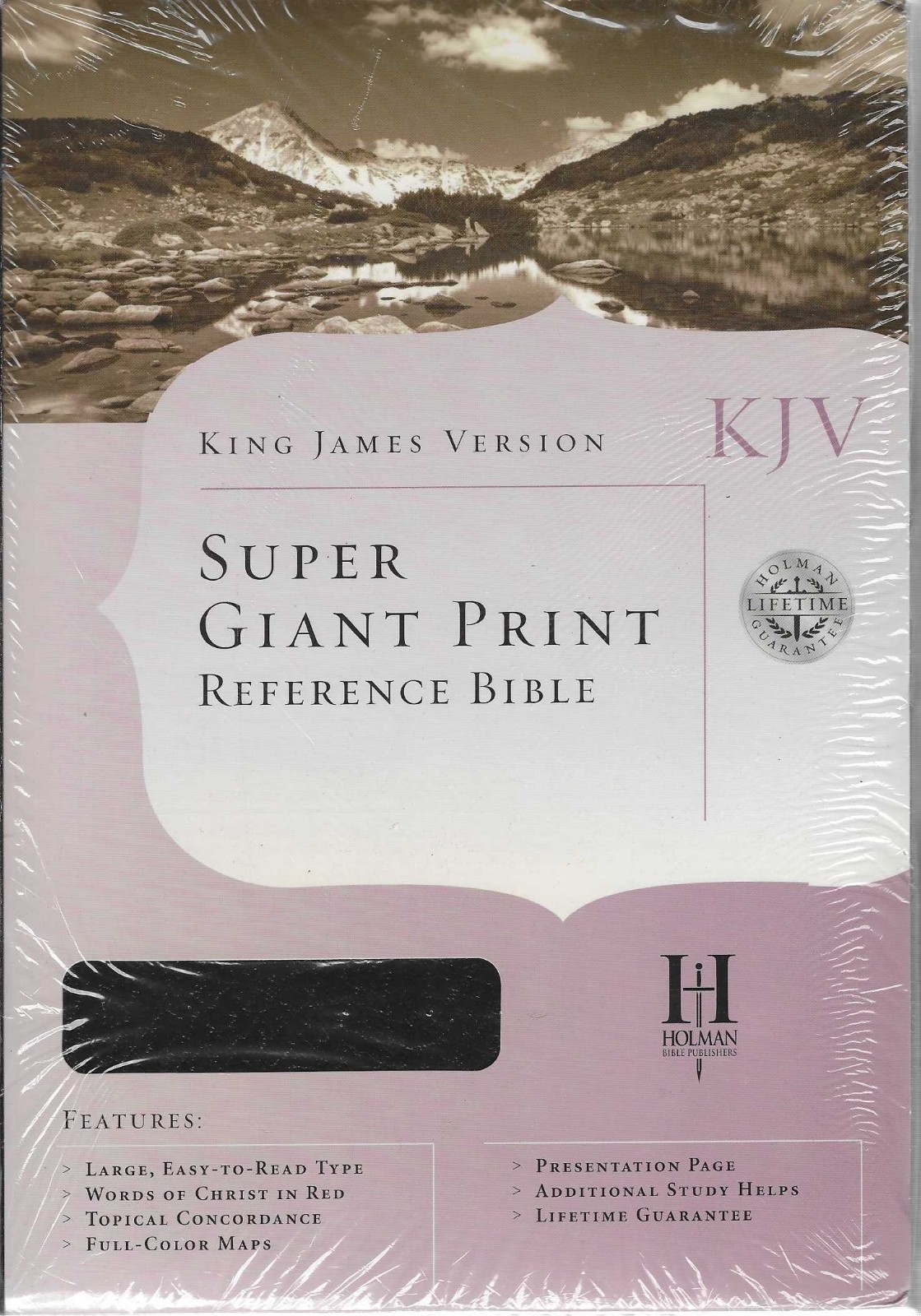 KJV Super Giant Print Reference Bible, Black Simulated Leather: Holman/Broadman