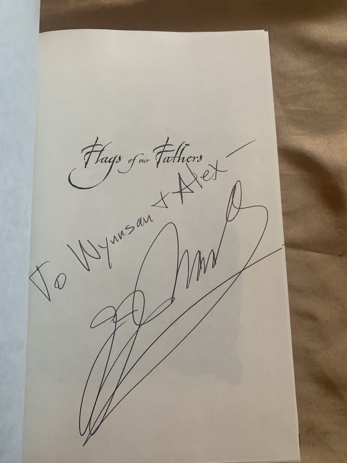 Flags of Our Fathers SIGNED by James Bradley (2000, HCDJ 1st ed)