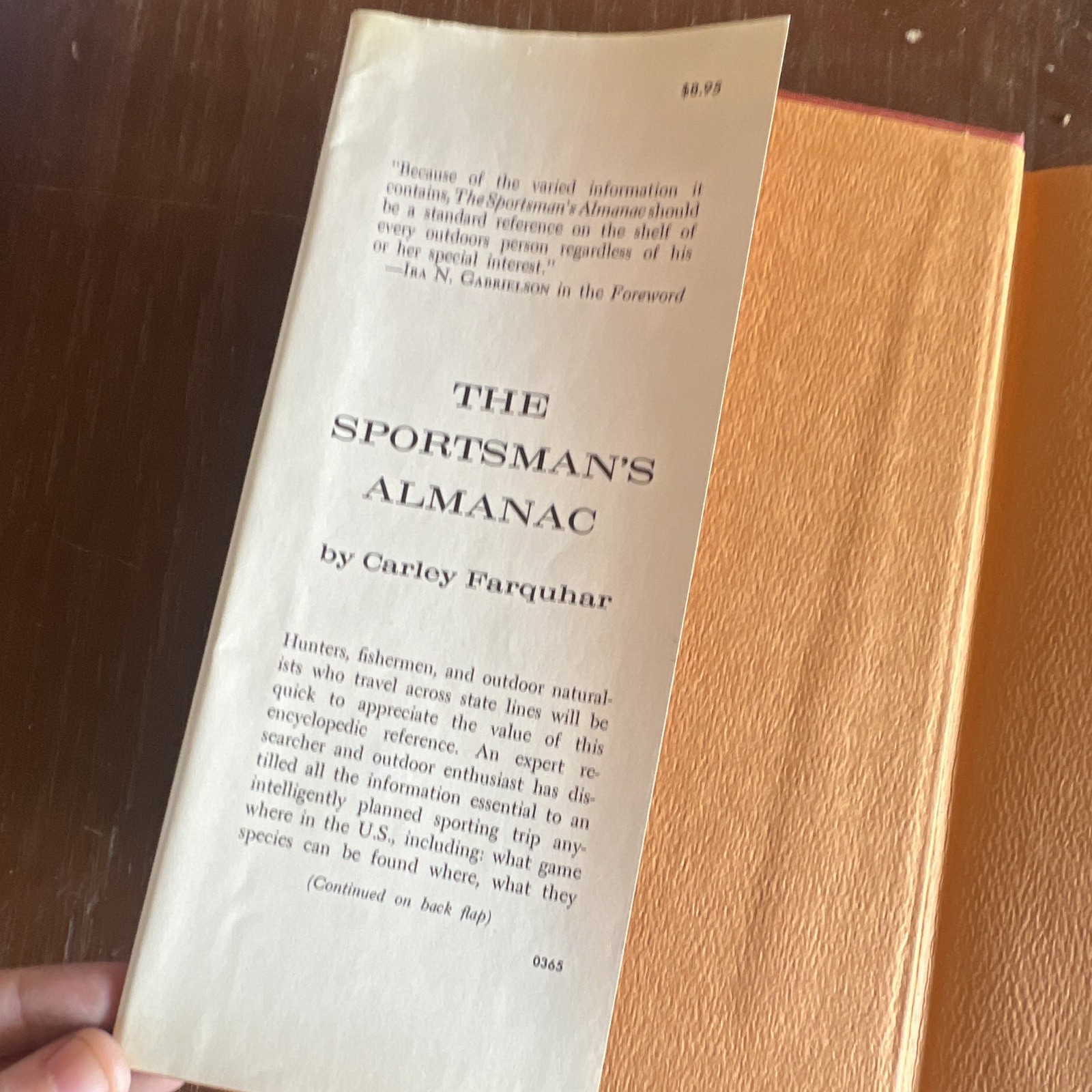 THE SPORTSMAN’S ALMANAC by Carley Farquhar Hardcover w/Dust Jacket
