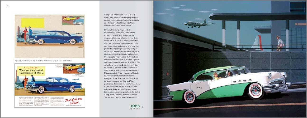 Art Fitzpatrick & Van Kaufman Car Art Book Pontiac Buick Mercury
