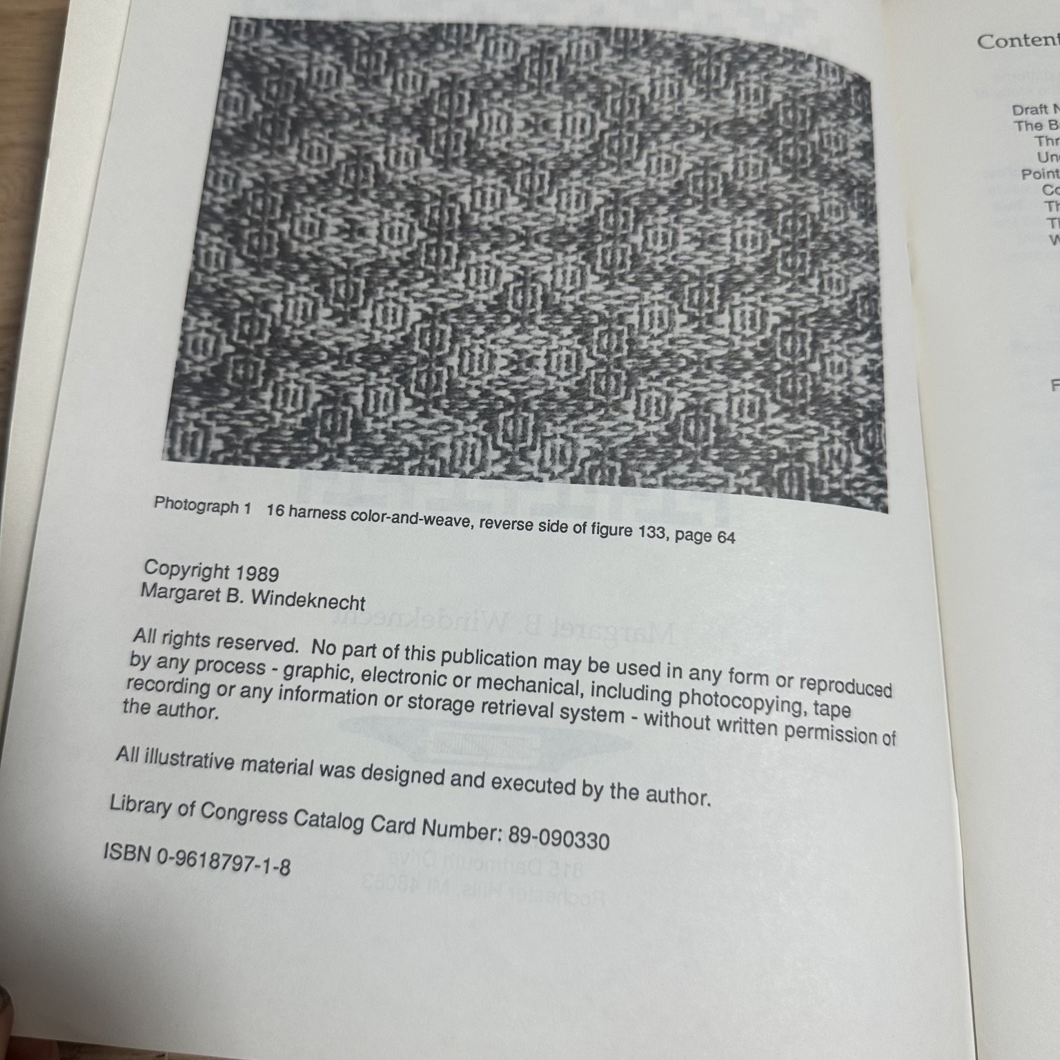 Point Twill with Color-and-Weave Margaret B. Windeknecht 1989 Weaving Textile