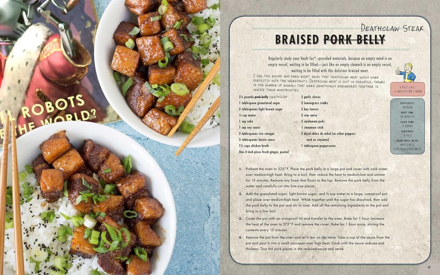 Fallout: The Vault Dweller’s Official Cookbook Hardcover Art Food Guide 3 4 76