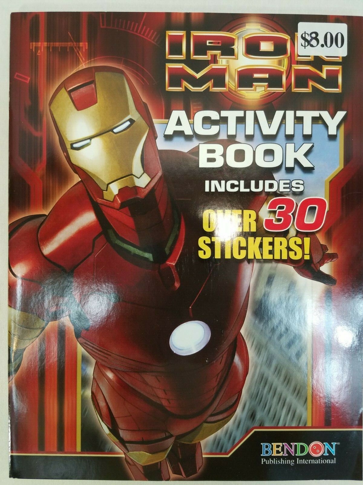 Marvel Iron Man Activity Book Includes 30 Stickers 2008 Bendon Publishing