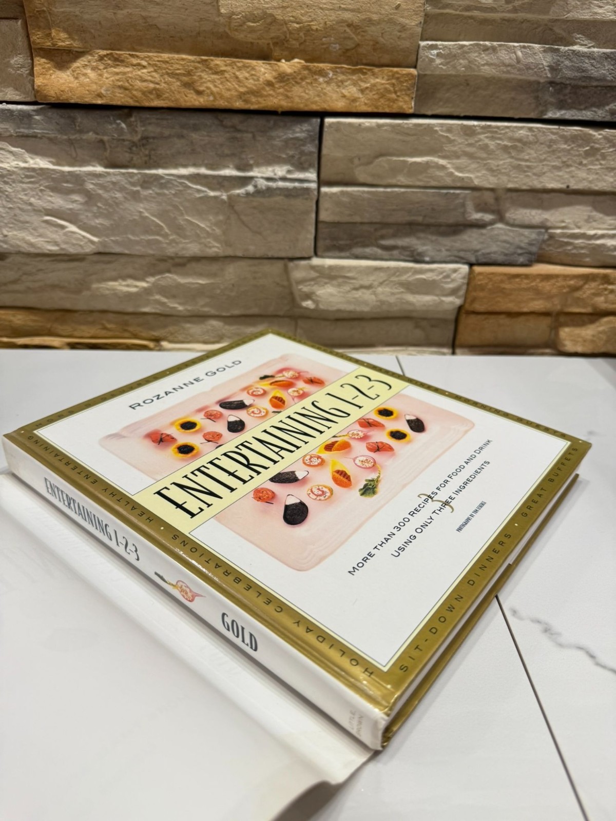 Entertaining 1-2-3 1999 by Rozanne Gold (more than 300 Recipes) Used Cookbook