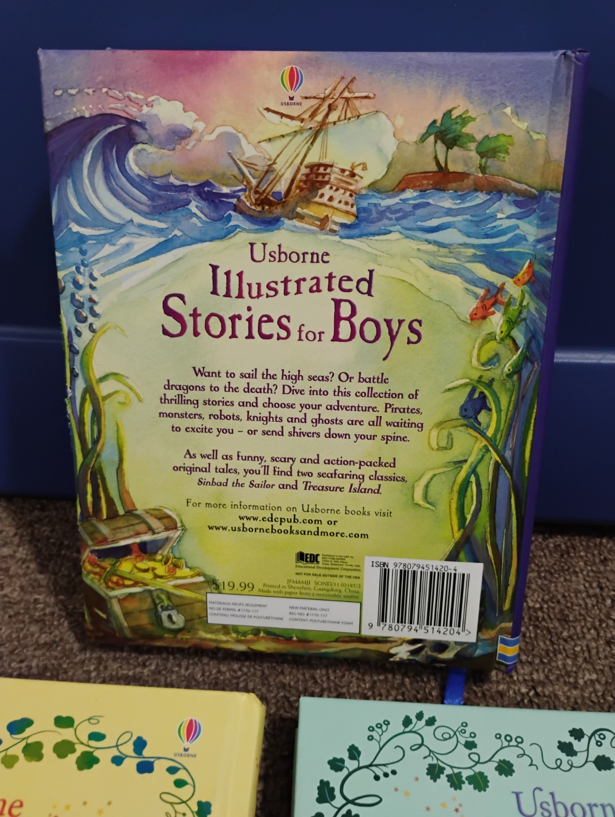 Usborne Hardcover Book Lot: Illustrated Stories For Boys 10 Minute Stories